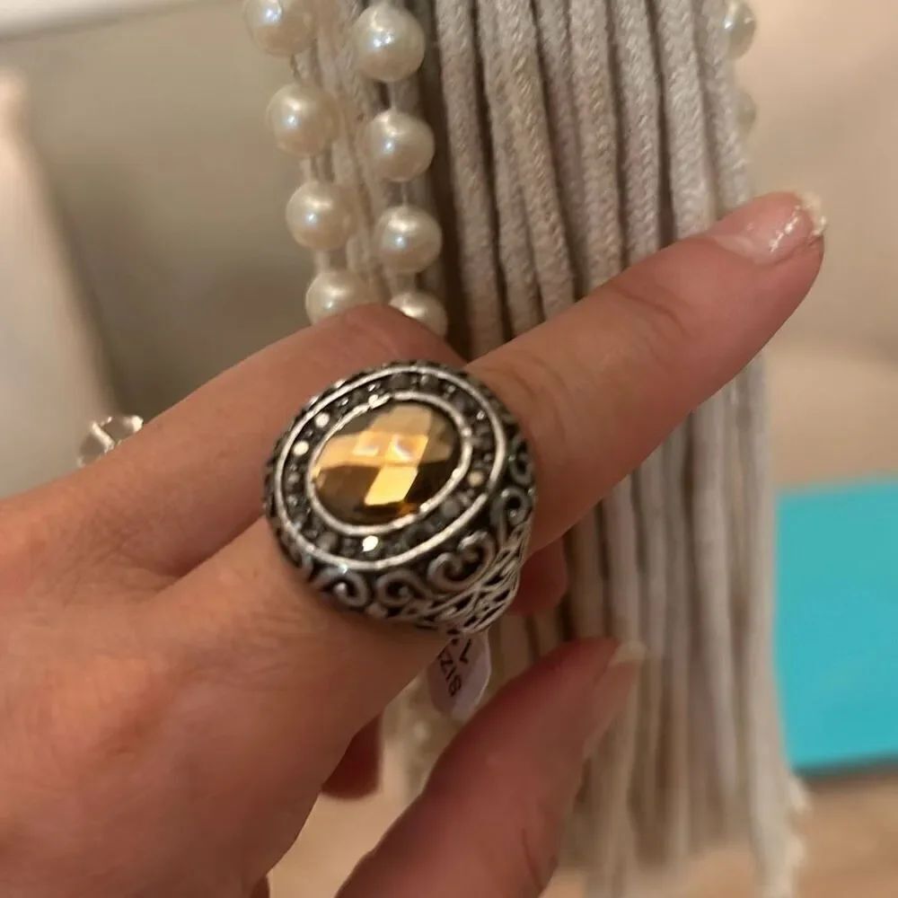 NWT gorgeous costume ring silver mite 9 (18)